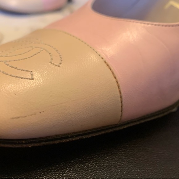 Chanel 60s 70s Two-Tone Slingbacks 6.5 N Pink - Picture 4 of 16